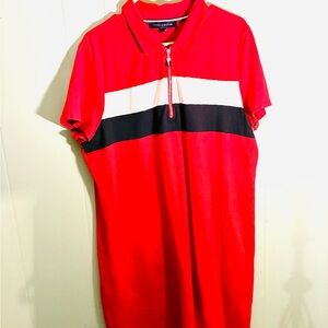Tommy Hilfiger Red Dress with Black and White Accents